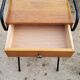 Pair of bedside tables from the 60s in gilded oak and tubes stamped Descher