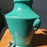 Turquoise glazed terracotta fountain
