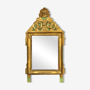 Miroir époque Louis XVI en bois doré et bois laqué vers 1770-1780