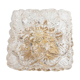 Gold floral glass ceiling light 1960