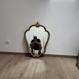 Mirror in wood and gilded stucco, 19th century