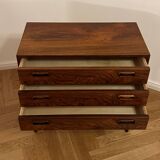 Danish hallway set: chest of drawer & mirror in Palisander 1950s