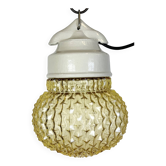 Vintage White Porcelain Pendant Light, 1970s