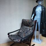 Chaise longue Siësta, Ingmar Relling pour Westnofa avec tapisserie de Joan Miró