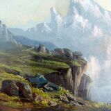 Chamonix Mont Blanc painting "Dôme du Goûter" and "Grand Murevan"