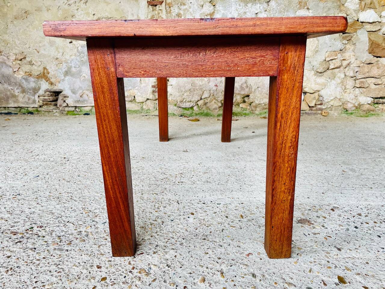 Vintage oak farmhouse coffee table, circa 1950's