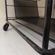 Perforated black metal trolley service, Matégot 1950 design