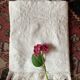 Drap de trousseau monogramme RC vers 1900.