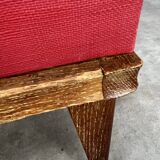 Pair of 1950s wooden cross-braced chairs