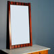 Mahogany mirror - scandinavia, 1960s
