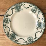 Series of 8 old flat plates Terre de Fer