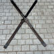 Paire de skis vintage en bois L = 198 cm