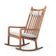 Rocking chair by Hans Olsen for Juul Kristensen in grey felt