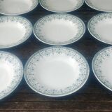 Set of twelve deep ironstone plates, Marceau model