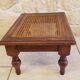 Footrest in worked wood + cannage
