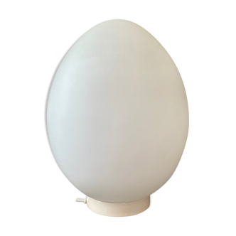 White opaline egg table lamp