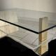 Mid-century travertine coffee table
