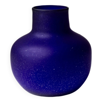 Cobalt blue blown glass vase⎮1960s