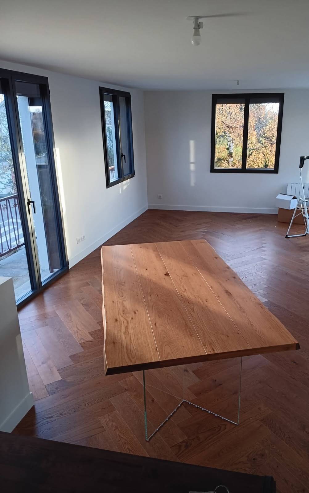 Kave Home table – "Lotty" model Oak & glass – in perfect condition