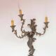 Large Italian Florentine style wall lamp in wood and metal