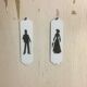 Enamelled plates men and women in clothes 1900
