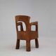 Hand carved solid wood chair, unique sculptural design