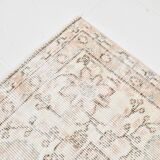 5x12 Pastel Beige Pink Turkish Vintage Area Rug, 160x375Cm