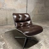 Fauteuil chauffeuse par Charles Pollock pour Knoll, années 70