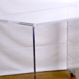 Late 20th Century Modern Transparent Lucite Desk With Adjustable Drawer Compartment