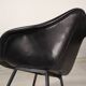 Vintage black skai armchairs