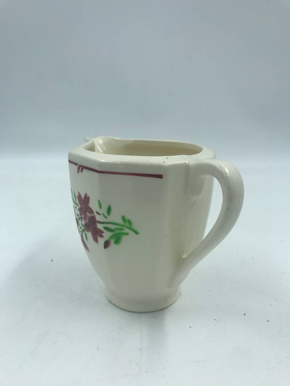 Antique porcelain milk jug Badonviller