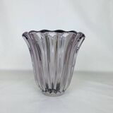 Vase art déco par Pierre D'Avesn, verre violet