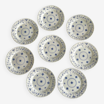 8 assiettes plates Anglaises