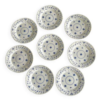 8 assiettes plates Anglaises