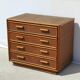 Commode vintage 4 tiroirs en rotin et bambou
