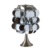 Table lamp silver lozenge and tulip foot, end of the years 70