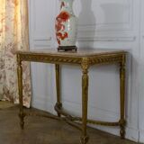 Table d'appoint, style louis xvi, bois doré, xixème siècle