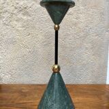 80s marble and brass candle holder