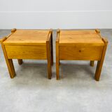 Pair of homemade elm bedside tables Regain