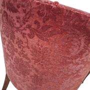 Elegante Coppia di Poltrone Vintage Anni '60 in Rovere e Velluto Damascato