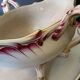Antique sauce boat in fine earthenware from Sarreguemines, France, neo style.