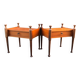 Duo of vintage Scandinavian teak bedside tables with 1 drawer.