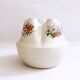 Handcrafted tulip tree vase with ceramic flowers