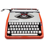 Typewriter hermes baby orange coral and blue cursive revised ribbon new