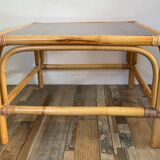 Tabb bo the vintage rattan and smoked glass bass