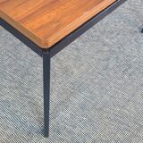 Vintage coffee table, minimalist modernist design, teak, 1960s.