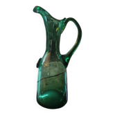 Green blown glass pitcher – 1960s