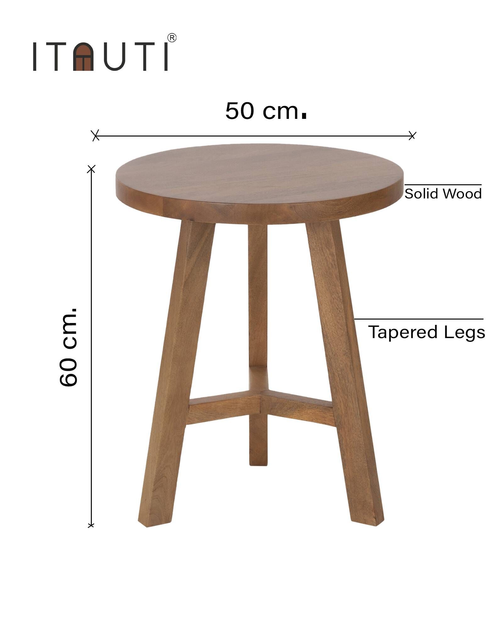 Table d'appoint en bois de manguier massif