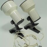 Pair of vintage clip-on spotlights
