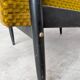 Vintage Yellow Fabric Armchair: Mid-Century Modern Lounge Chair